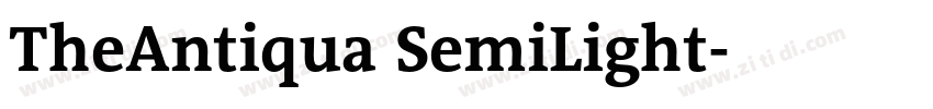 TheAntiqua SemiLight字体转换